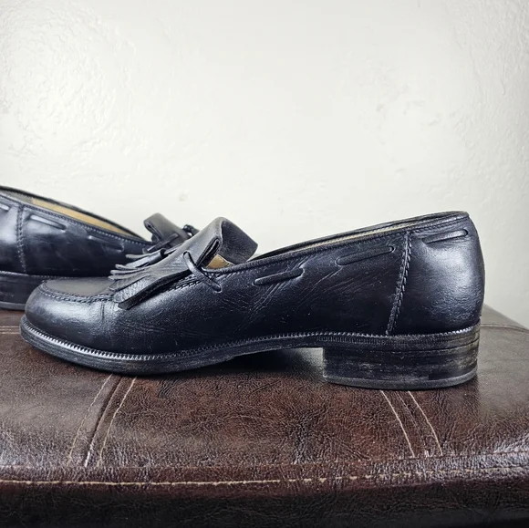 CELINE Quiet Luxury Old Money Chic Classic Black Tassel Leather Loafers Sz EU 41 - Picture 8 of 16